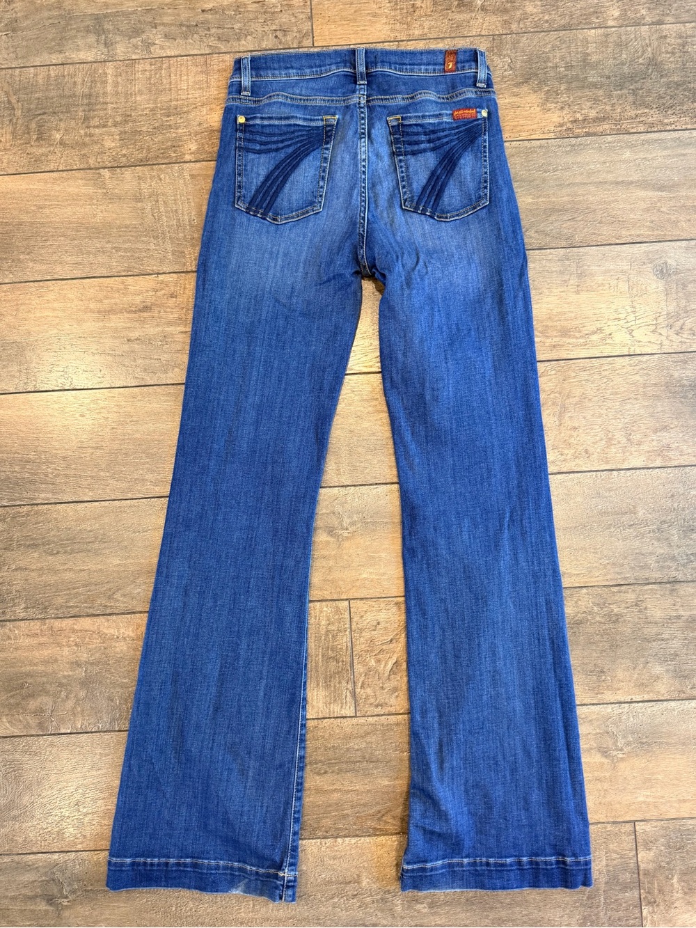 7 For All Mankind Medium Wash Flared Jeans